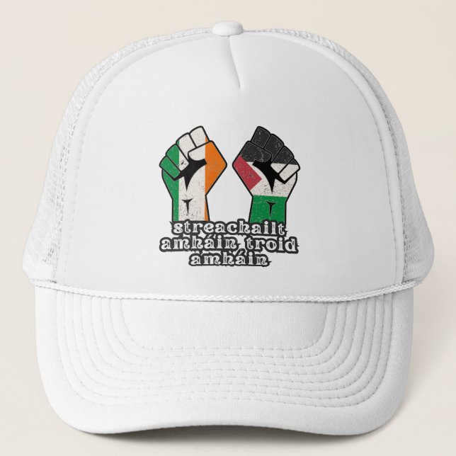 Retro Ireland Palestine Solidarity Fist revolution Keps (Framsida)