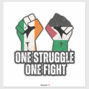 Retro Ireland Palestine Solidarity Fist revolution Klistermärken