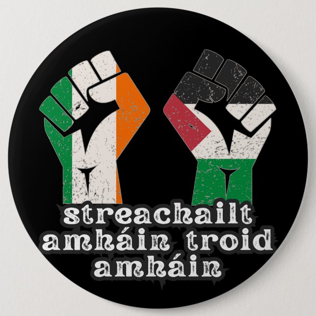 Retro Ireland Palestine Solidarity Fist revolution Knapp (Framsida)
