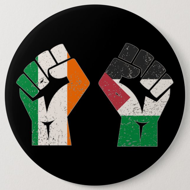 Retro Ireland Palestine Solidarity Fist revolution Knapp (Framsida)