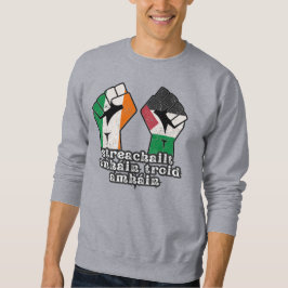 Retro Ireland Palestine Solidarity Fist revolution Lång Ärmad Tröja
