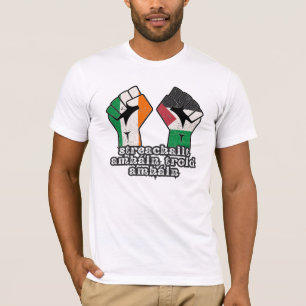 Retro Ireland Palestine Solidarity Fist revolution T Shirt