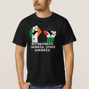 Retro Ireland Palestine Solidarity Fist revolution T Shirt