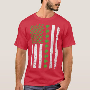 Retro Irish American Flagga Distress Flagga St  T Shirt