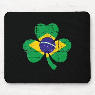 Retro Irish Brazil Flag Ireland Shamrock St Patric Musmatta