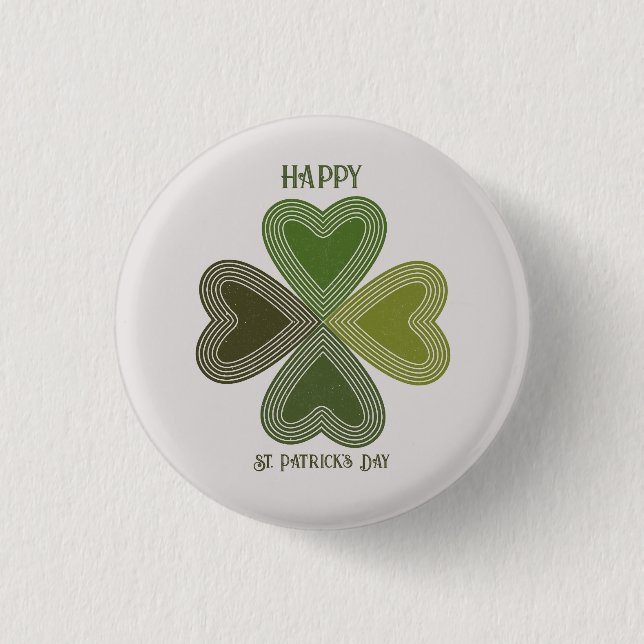 Retro Irish Celtic Shamrock St patrick's day Knapp (Framsida)