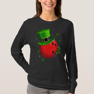 Retro Irish Hat Shamrock Bowling Sports St Patrick T Shirt