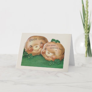Retro Irish Potatis St. Patrick's Day Card Kort