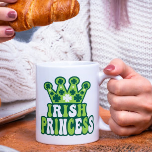 Retro Irish Princess St. Patrick's Day Kaffemugg