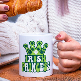 Retro Irish Princess St. Patrick's Day Kaffemugg