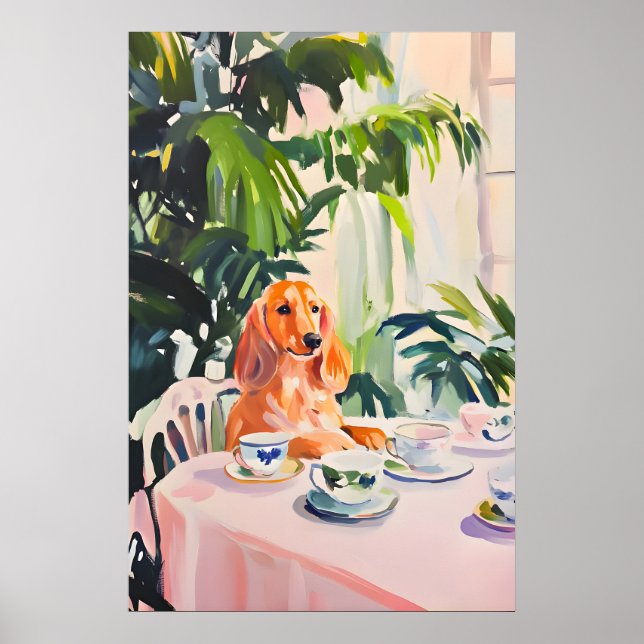 Retro Irish Setter-affisch, Irish Setter Olja Poster (Framsidan)