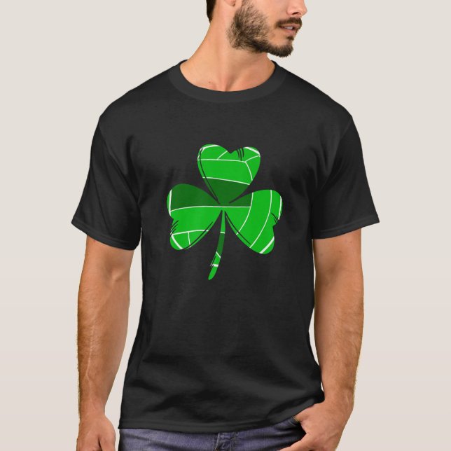 Retro Irish Volleyball Shamrock St.Patricks Day Sp T Shirt (Framsida)