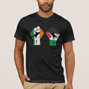 Retro Irland Palestina Solidaritet Fist revolution T Shirt