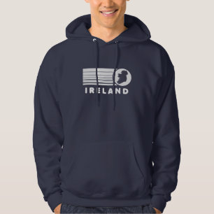 Retro Irland Tröja med Huva Sweatshirt Med Luva