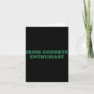 Retro irländsk hej då entusiast rolig st patricks kort