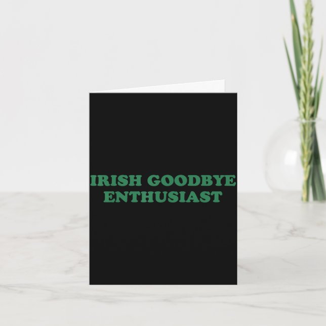 Retro irländsk hej då entusiast rolig st patricks kort (Framsida)