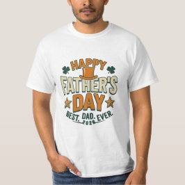 Retro irländsk St. Patrick's tema Glad fars dag T Shirt
