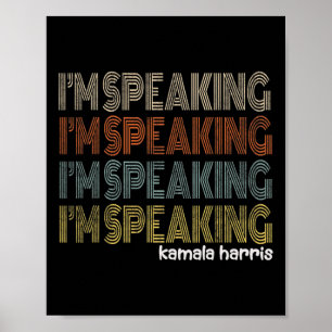 Retro I's Speaking Kamala Harris Joe Biden 2020 Gi Poster
