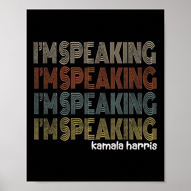 Retro I's Speaking Kamala Harris Joe Biden 2020 Gi Poster (Framsidan)