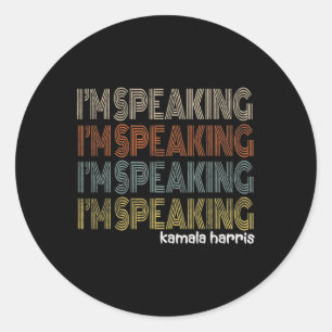 Retro I's Speaking Kamala Harris Joe Biden 2020 Gi Runt Klistermärke