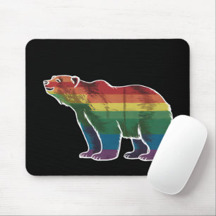 Retro Isbjörn Regnbåge Lesbisk HBTQ HBT Pr Pride Musmatta