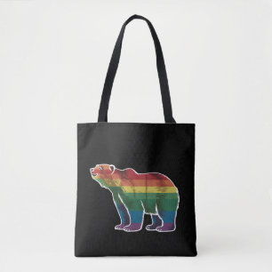 Retro Isbjörn Regnbåge Lesbisk HBTQ HBT Pr Pride Tygkasse