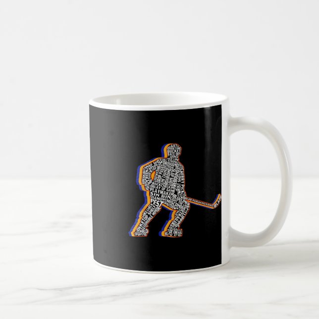 Retro ishockeyspelare för män barn pojkar ungdom T Kaffemugg (Höger)