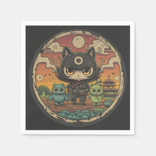 Retro Island Pals: Ninja Cat Crew Pappersservett