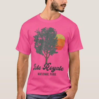 Retro Isle Royale National Park Vintage Hiking Cam T Shirt