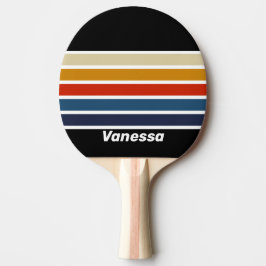 Retro Isregn över ränder med namn Pingisracket