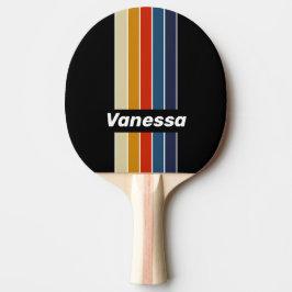 Retro Isregn Rainbow Spänne Randig med Namn Pingisracket