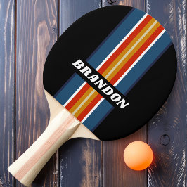 Retro Isregnbåge Rallyrand med namn Pingisracket
