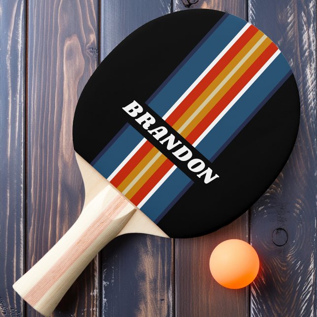 Retro Isregnbåge Rallyrand med namn Pingisracket (Skapare uppladdad)