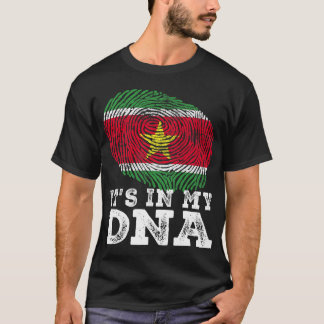 Retro it_s i mitt DNA-Suriname-Flagga Fingerprint  T Shirt