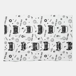 Retro Italia Car Mönster Kitchen Towels Kökshandduk