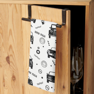 Retro Italia Car Mönster Kitchen Towels Kökshandduk