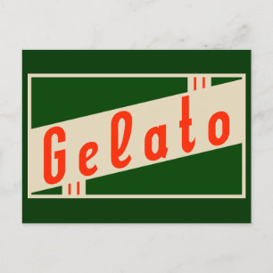 retro italian gelato vykort