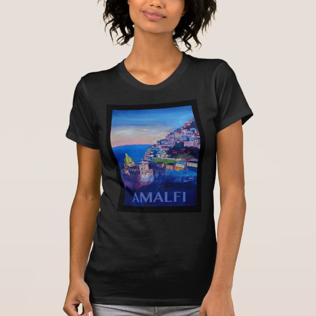 Retro italien för affischAmalfi kusten T-shirt (Framsida)