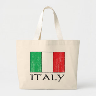 Retro italienflaggatotebag jumbo tygkasse