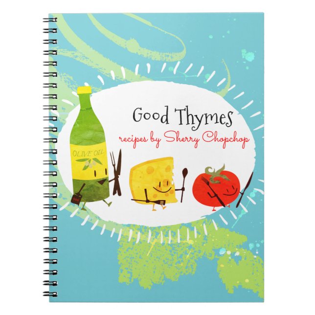 Retro italiensk anteckningsbok för med spiral (Framsidan)