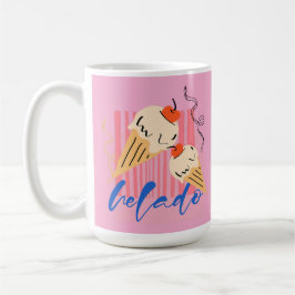 Retro italienska glasskoner kaffemugg