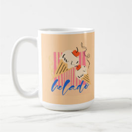 Retro italienska glasskoner kaffemugg