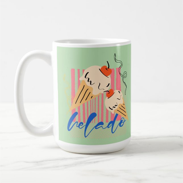 Retro italienska glasskoner kaffemugg (Vänster)