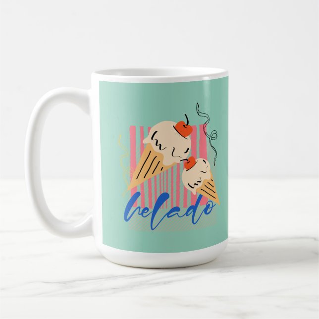 Retro italienska glasskoner kaffemugg (Vänster)