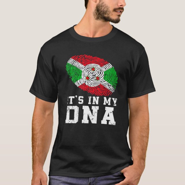 Retro It's In My Dna Burundi Flag Patriotic T Shirt (Framsida)