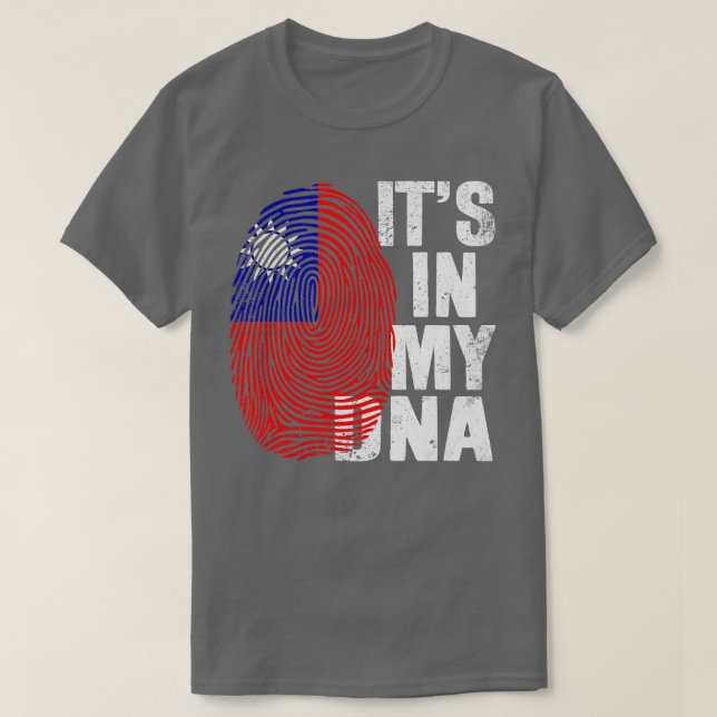Retro its in my DNA Taiwan Fingerprint Taiwanese F T Shirt (Design framsida)