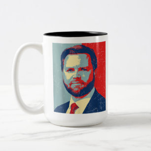Retro J.D. Vance för president 2028 Vance 2028 Två-Tonad Mugg