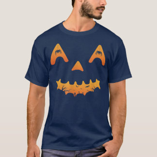 Retro JackOLantern Scary Pumpkin Face Funny Hallow T Shirt