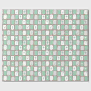 Retro Jade Starbursts som slår in papper Presentpapper