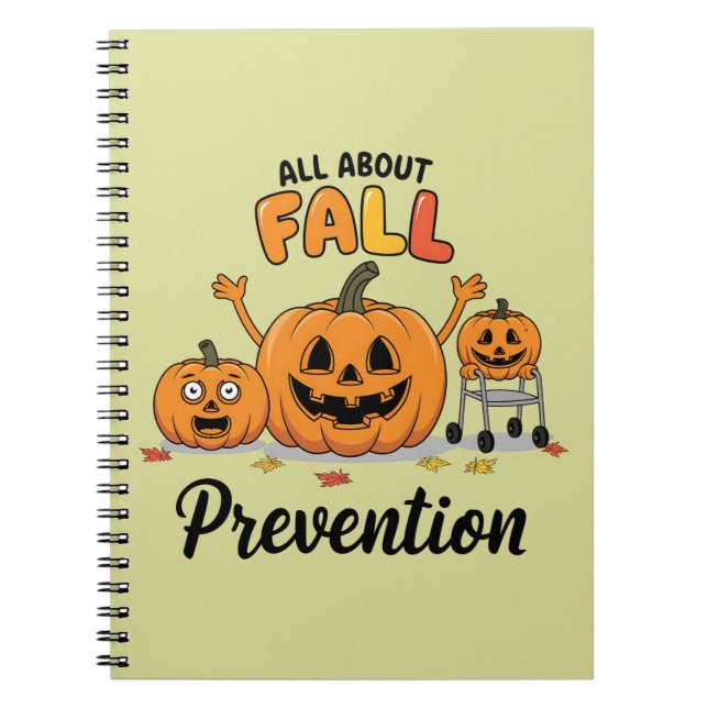 Retro jag älskar fallprevention fall arbetsrelater anteckningsbok (Framsidan)